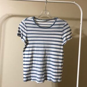 Blue and White Striped Tee